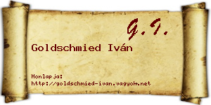 Goldschmied Iván névjegykártya